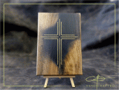 Cruce intarsie alamă